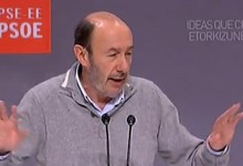 Alfredo Prez Rubalcaba, durante su discurso en Bilbao | Imagen TV