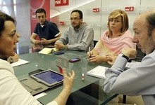 Alfredo Prez Rubalcaba, con su comit Federal este domingo en Ferraz | EFE