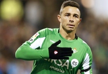 Rubn Castro celebra un gol con el Betis. | Archivo