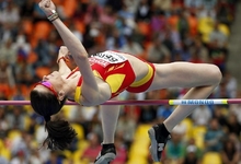 Ruth Beitia consigui superar el liston en 1,97 metros. | EFE