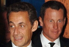 Nicolas Sarkozy y Lance Armstrong. | Archivo