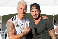 Sergio Ramos, junto a David Beckham en Los ngeles. | Foto: realmadrid.com