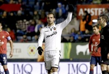 Soldado, tras marcar su gol en el Reyno de Navarra. | EFE