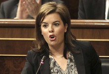 Soraya, en el Congreso este mircoles | EFE