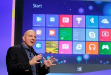 Steve Ballmer durante la presentacin de Windows 8 en noviembre de 2012. | Archivo/Cordon Press
