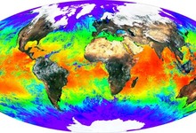 Temperatura en la superficie terrestre al comienzo de la primavera de 2000 | Wikipedia