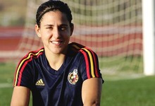 Vero Boquete, en una convocatoria con la selecci�n espa�ola.