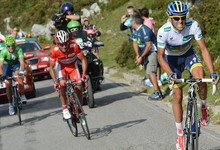 Imagen de un ascenso el ao pasado con Contador, Purito y Valverde. | EFE