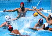 Lance del partido de octavos entre Espaa y Estados Unidos.