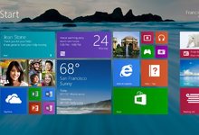 La pantalla de Inicio de Windows 8.1, con iconos de nuevos tamaos y nuevos fondos. | Microsoft