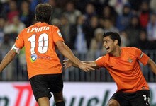 Xabi Prieto celebra su gol junto al Chori Castro. | EFE