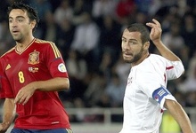 Xavi, durante el Georgia-Espaa. | EFE/Archivo