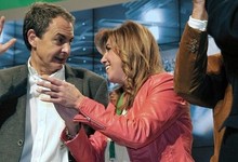El expresidente Jos Luis Rodrguez Zapatero junto a la presidenta de la Junta, Susana Daz | EFE