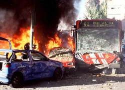 Atentado de la banda terrorista en Madrid.