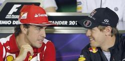 Fernando Alonso (i) y Sebastian Vettel (d). | Archivo