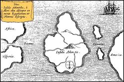 Mapa de A. Kircher mostrando una supuesta ubicacin de la Atlntida | Wikipedia