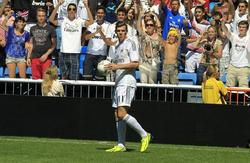 Bale, en su presenación con el Real Madrid. | EFE