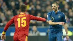 Benzema y Sergio Ramos, en un lance del partido jugado en Saint Denis. | Cordon Press