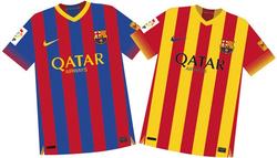 Primera y segunda camiseta del Barcelona para la prxima temporada.