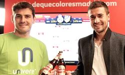 Iker Casillas y Gabi, en un acto publicitario de Mahou.