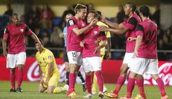 Cazorla no celebra su gol en El Madrigal. | EFE