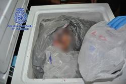 Congelador con los restos del hermano del fallecido | Policía Nacional