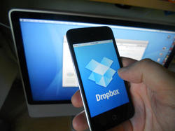 El servicio de Dropbox en un iPhone. | Flickr/Ian Lamont/ilamont.com