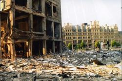Así quedó el centro de Manchester después del atentado del IRA.