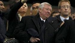 Alex Ferguson, en el palco del Camp Nou.