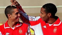 Henry y Trezeguet, durante su etapa en el Mónaco.