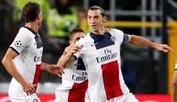 Ibrahimovic celebra uno de sus cuatro goles al Anderlecht. | Cordon Press