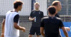 Asier Illarramendi, durante el entrenamiento de la Real Sociedad en Zubieta. | EFE