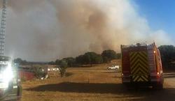 Bomberos en la zona del incendio | @112cmadrid