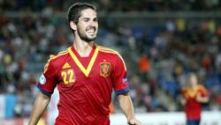 Isco celebra un gol con la selección española. | EFE