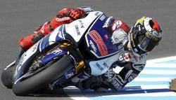 Jorge Lorenzo rueda con su Yamaha en el circuito de Motegi. | EFE