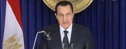 Mubarak, el pasado año, durante un mensaje en televisión
