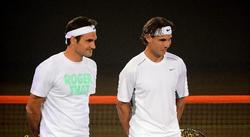 Nadal y Federer, en la presentaci�n de un torneo. | Archivo / Cordon Press