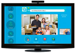 Un televisor de Panasonic con la aplicacin de Skype. | Archivo