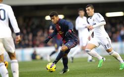 Rafinha, durante un partido contra el Castilla en el Mini Estadi el pasado mes de enero. | Cordon Press