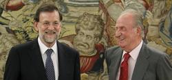 Rajoy y el Rey, muy sonrientes antes de la reunin | EFE