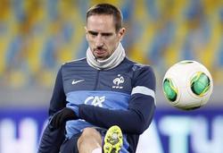 Franck Ribery, en un entrenamiento con Francia. | EFE