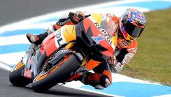 Casey Stoner rueda con su Honda en el circuito de Phillip Island. | EFE