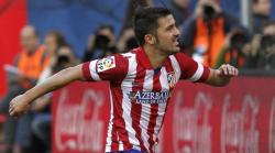 Villa celebra el primer gol del Atlético ante el Athletic. | EFE