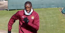 Yaya Touré, durante un entrenamiento con el Manchester City. | Cordon Press