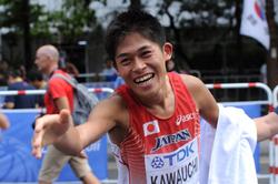 Yuki Kawauchi, tras completar el maratn en los Mundiales de Daegu. | Cordon Press