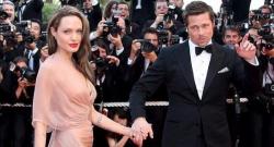 Brad Pitt con Angelina Jolie. 