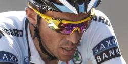 Contador, del equipo Saxo Bank, a su llegada a la l�nea de meta. | EFE