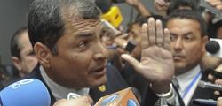 Correa, otra vez enfrentado a la prensa. | EFE
