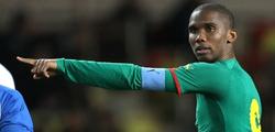 Samuel Eto'o, durante un partido con su selección.