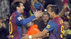 Messi y Alexis celebran el último tanto del encuentro. | EFE